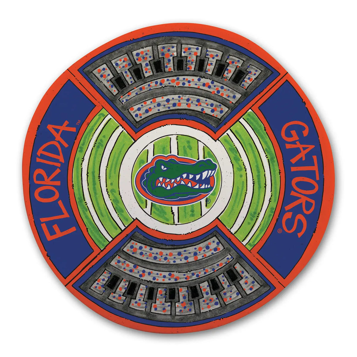 FL Gators Round Stadium Platter