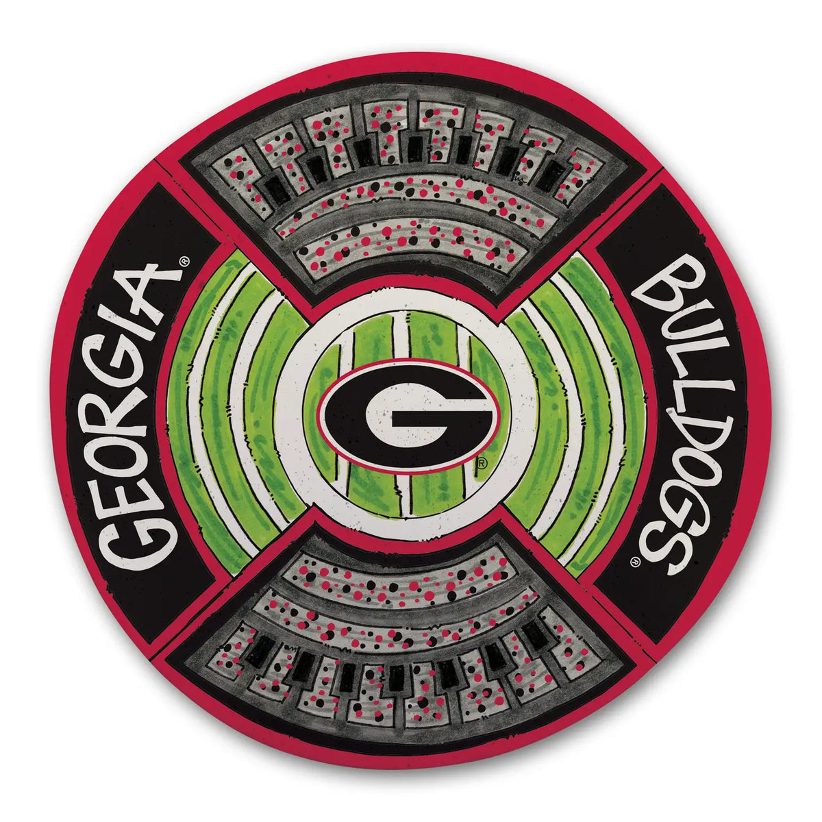 Georgia Round Stadium Platter