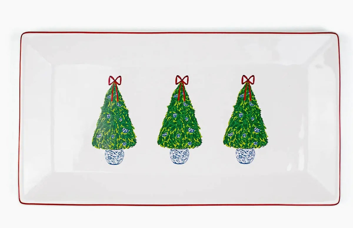 Grand Christmas Tree Rectangle Platter