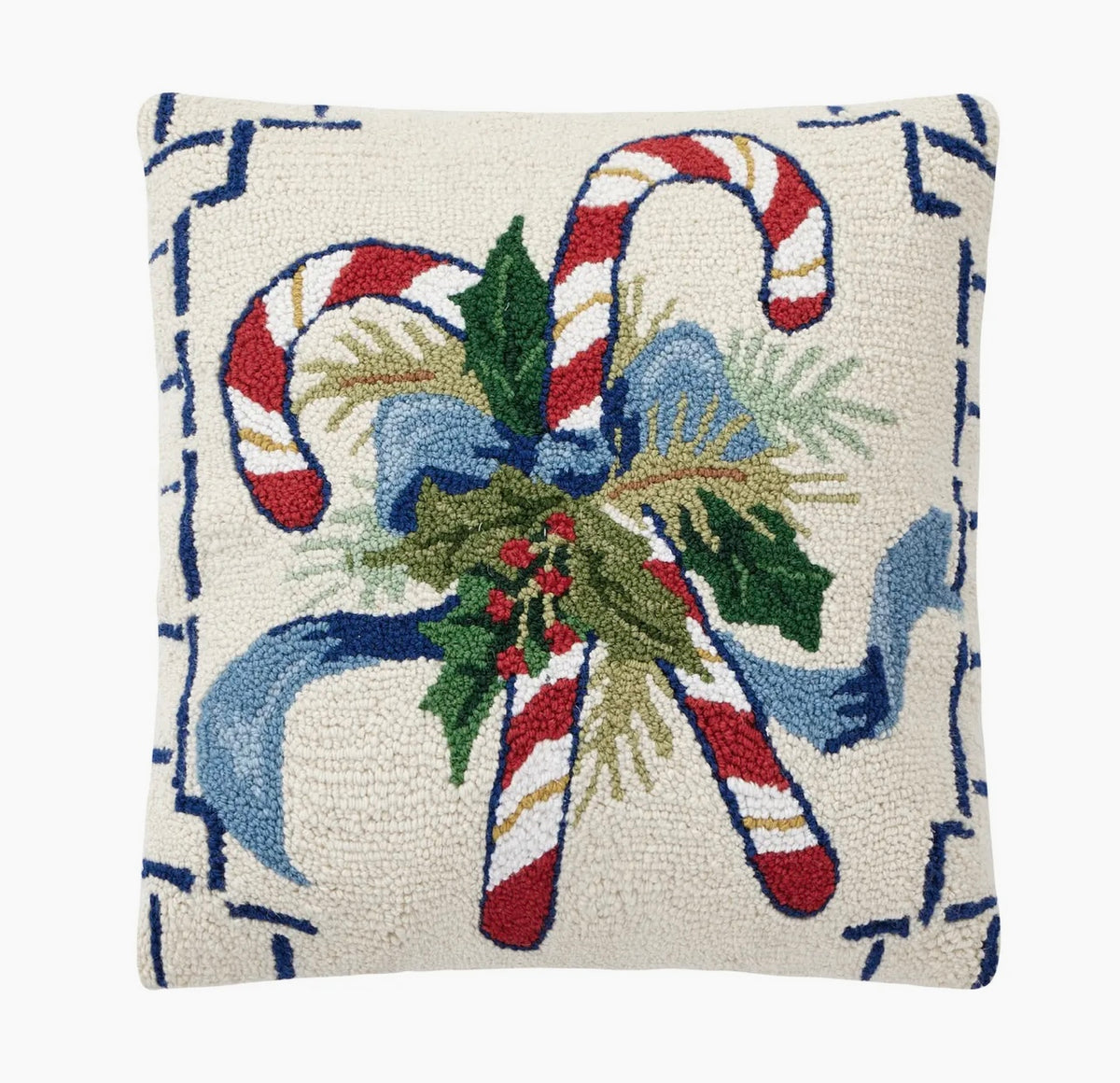 Chinoiserie Throw pillow Candy Canes
