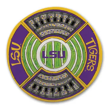 LSU Round Stadium Platter