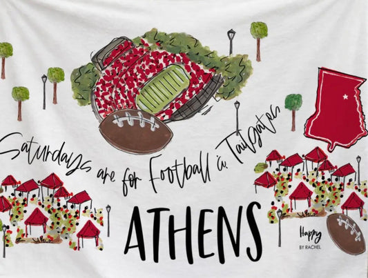 Athens Saturdays Game Day Fleece Blanket - The Winterberry Cottage