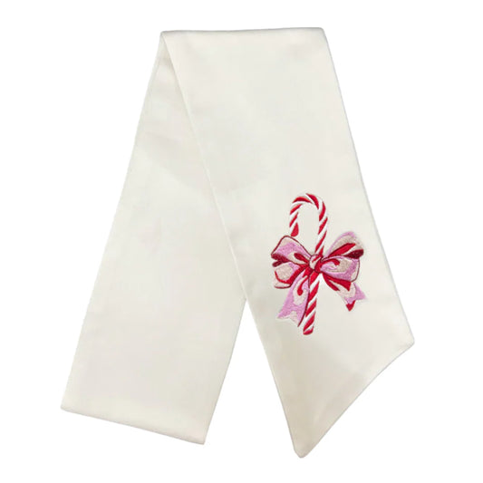 Candy Cane Wreath Sash - The Winterberry Cottage