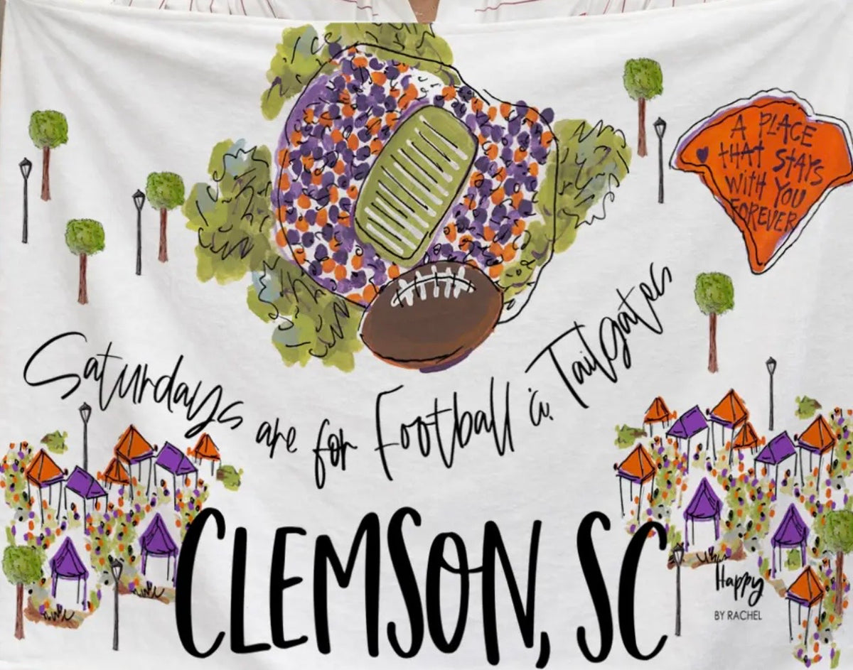 Clemson Saturdays Game Day Fleece Blanket