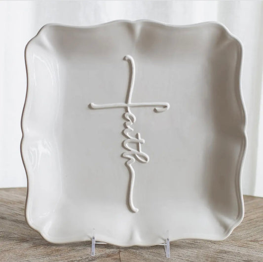 Square Faith Serving Platter