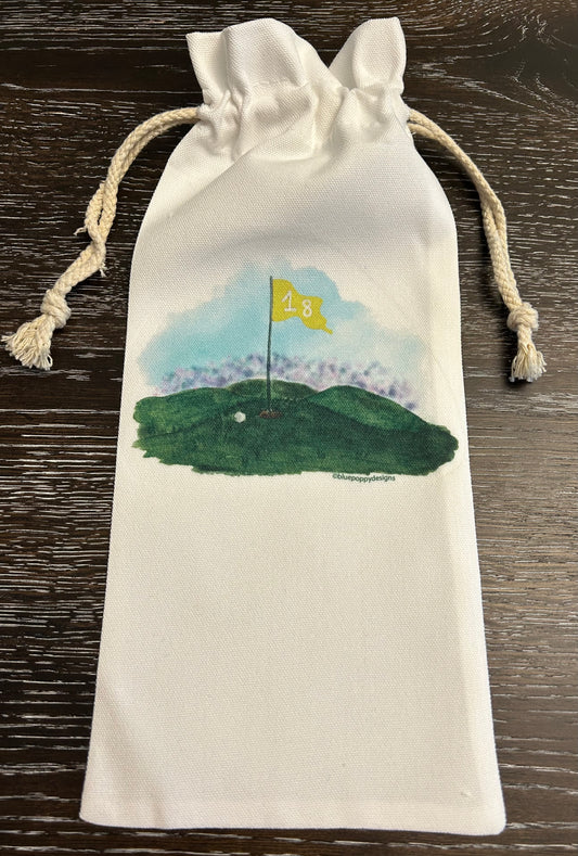 Wine bottle gift bag golf