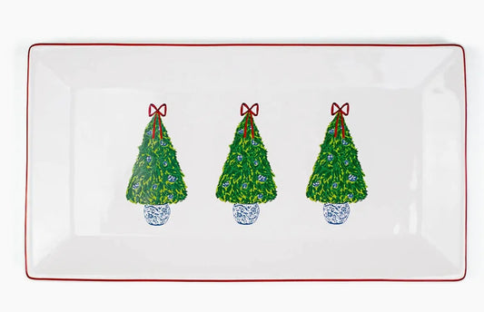 Grand Christmas Tree Rectangle Platter