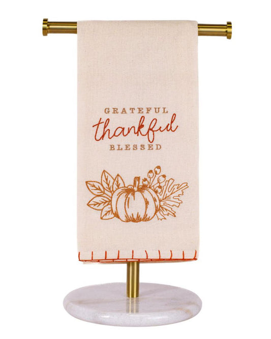 Grateful Thankful Blessed Hand Towel