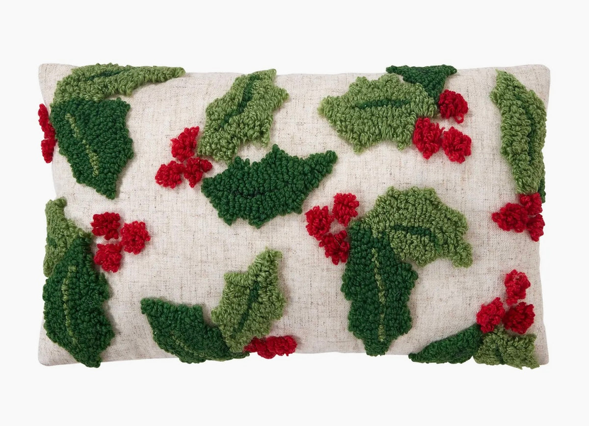 Holly Berry Hook Pillow