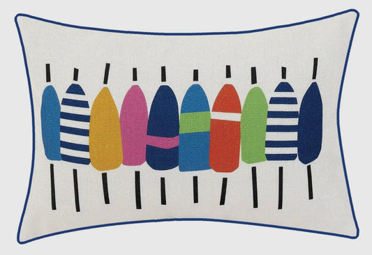 Multi-Colored Buoy Indoor/Outdoor Pillow