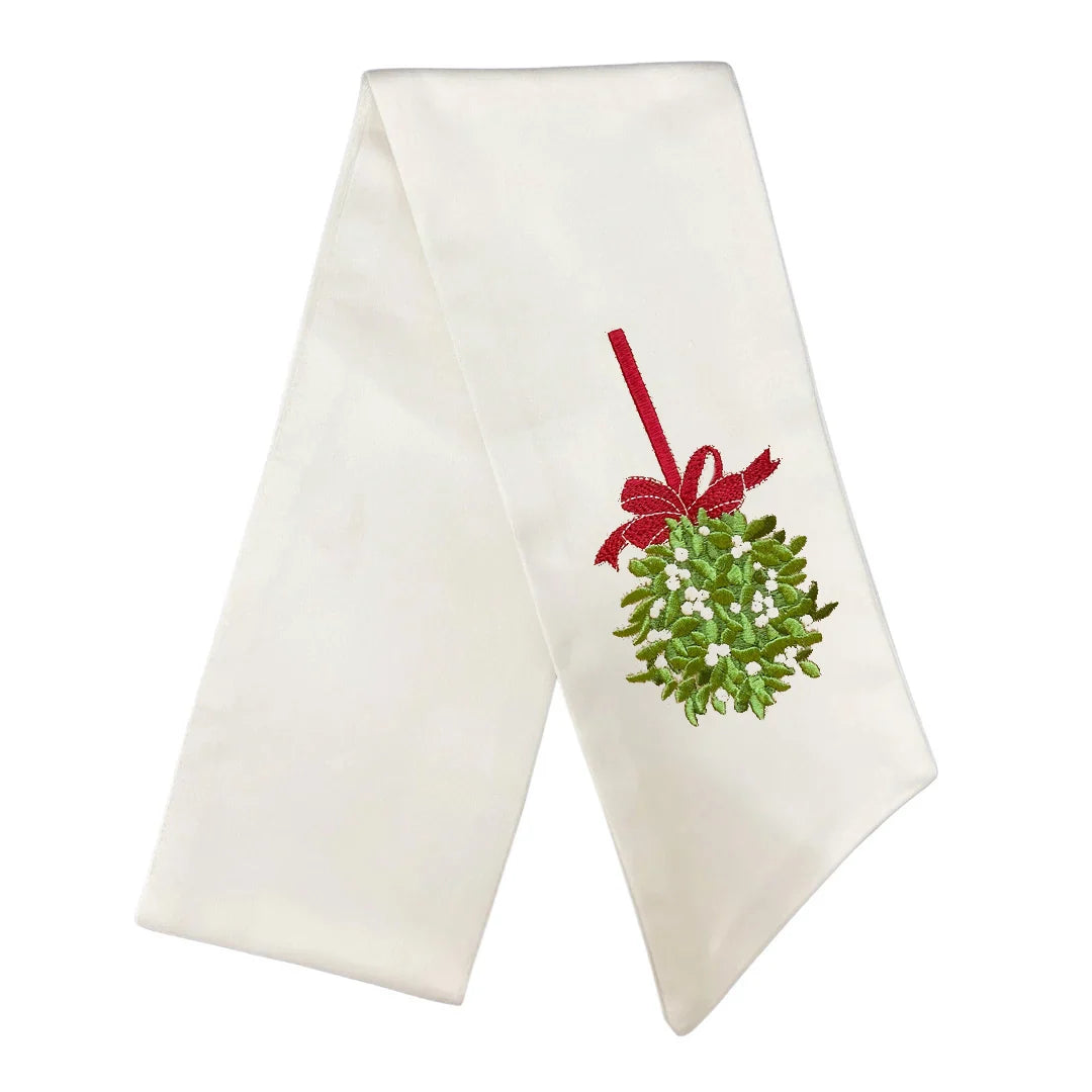 Mistletoe Wreath Sash - The Winterberry Cottage