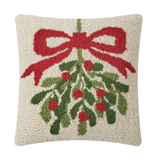 Mistletoe White Hook Pillow