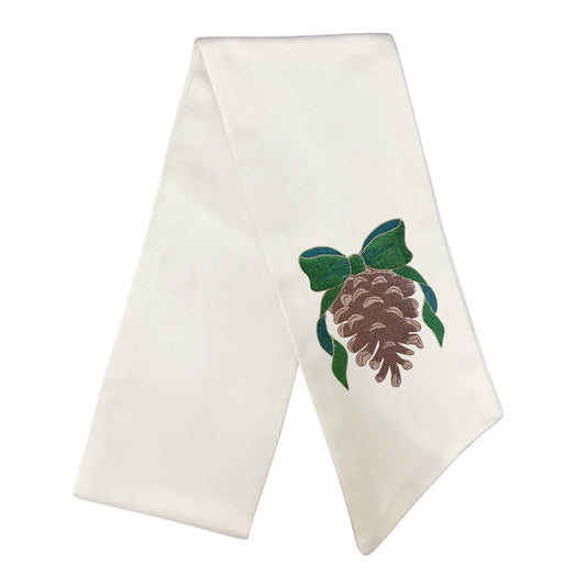 Pinecone Wreath Sash - The Winterberry Cottage