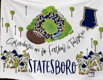 Statesboro Saturdays Game Day Fleece Blanket - The Winterberry Cottage