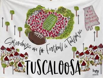 Tuscaloosa Saturdays Game Day Fleece Blanket - The Winterberry Cottage