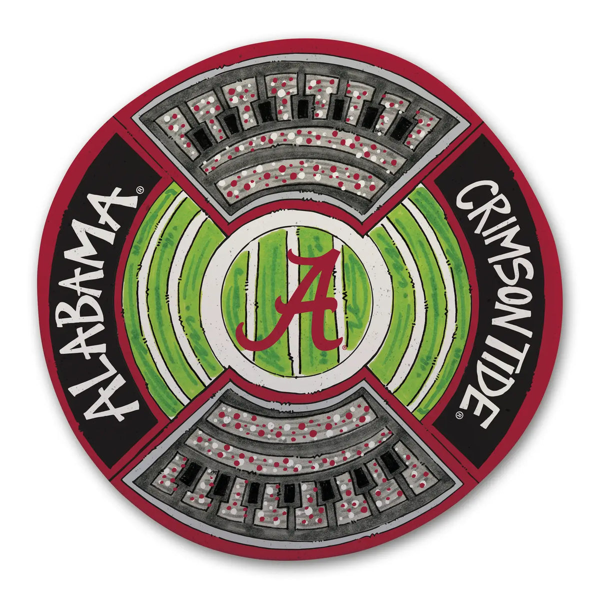 Alabama Crimson Tide Stadium Platter