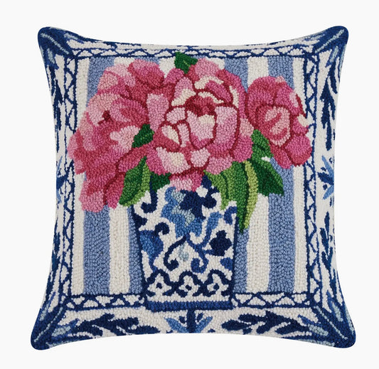 Pretty Petals Hook Pillow - Sally Eckman Roberts