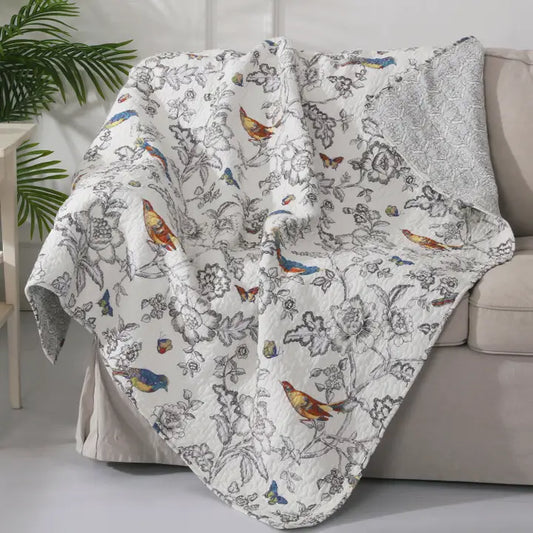 Mockingbird Garden Quilted Throw