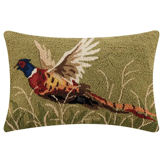 Flying Pheasant Hook Pillow