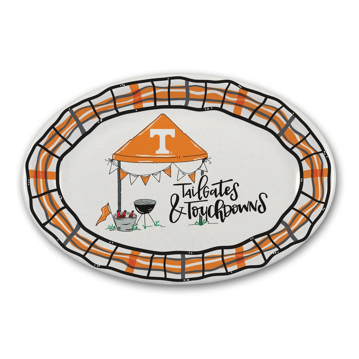 Tennessee Volunteers "Tailgates & Touchdowns" Oval Platter