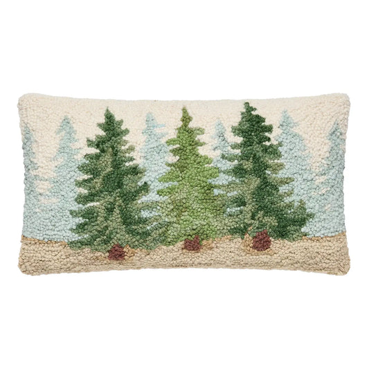 Woodland Pine Trees Hook Pillow
